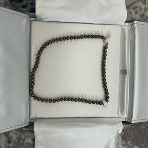 Zales 14K Gold and Brown Freshwater Pearl Set in Box